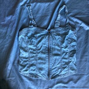 Dolled Up Denim Blue Top